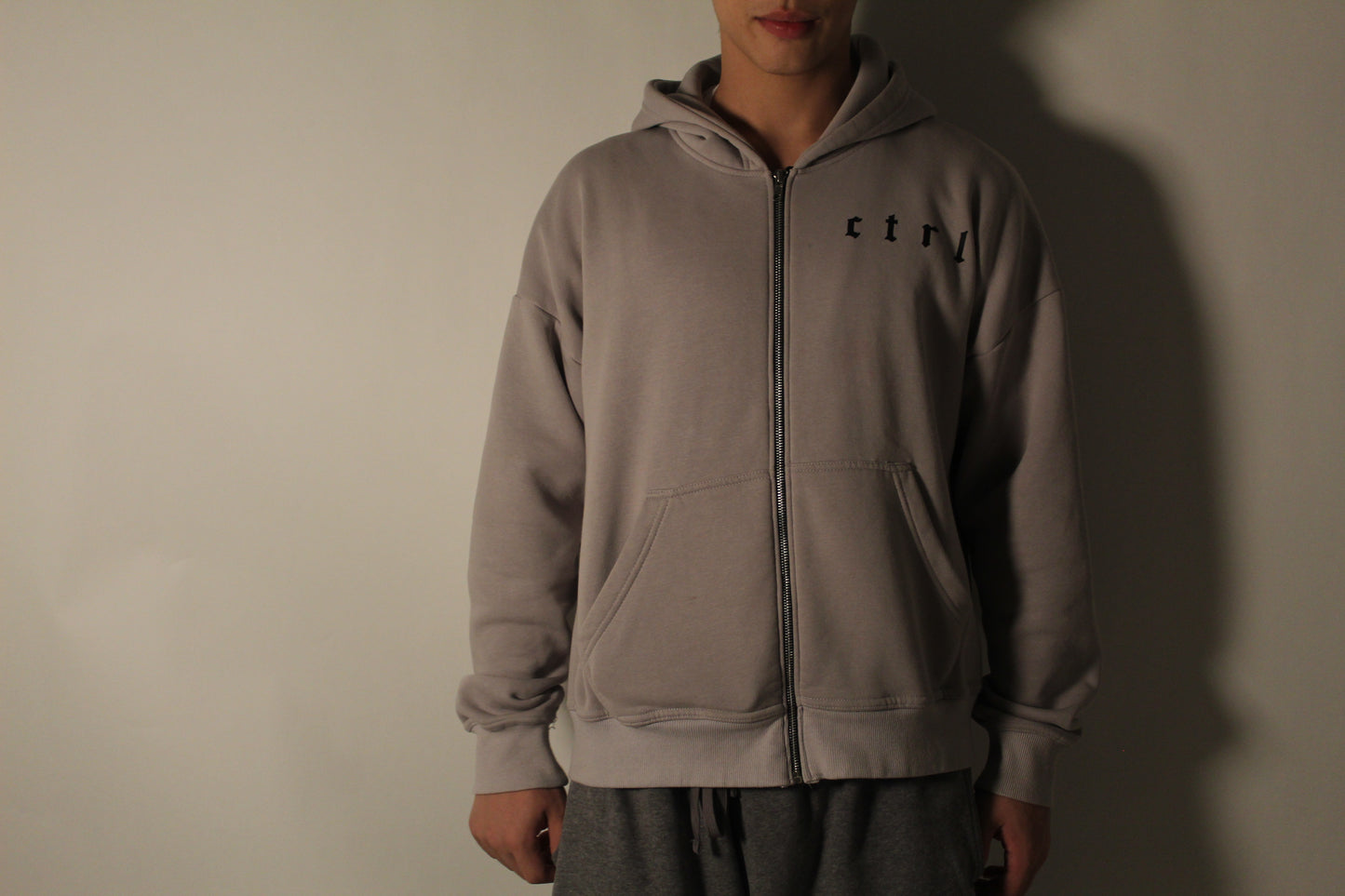 Vintage Grey Zip Up