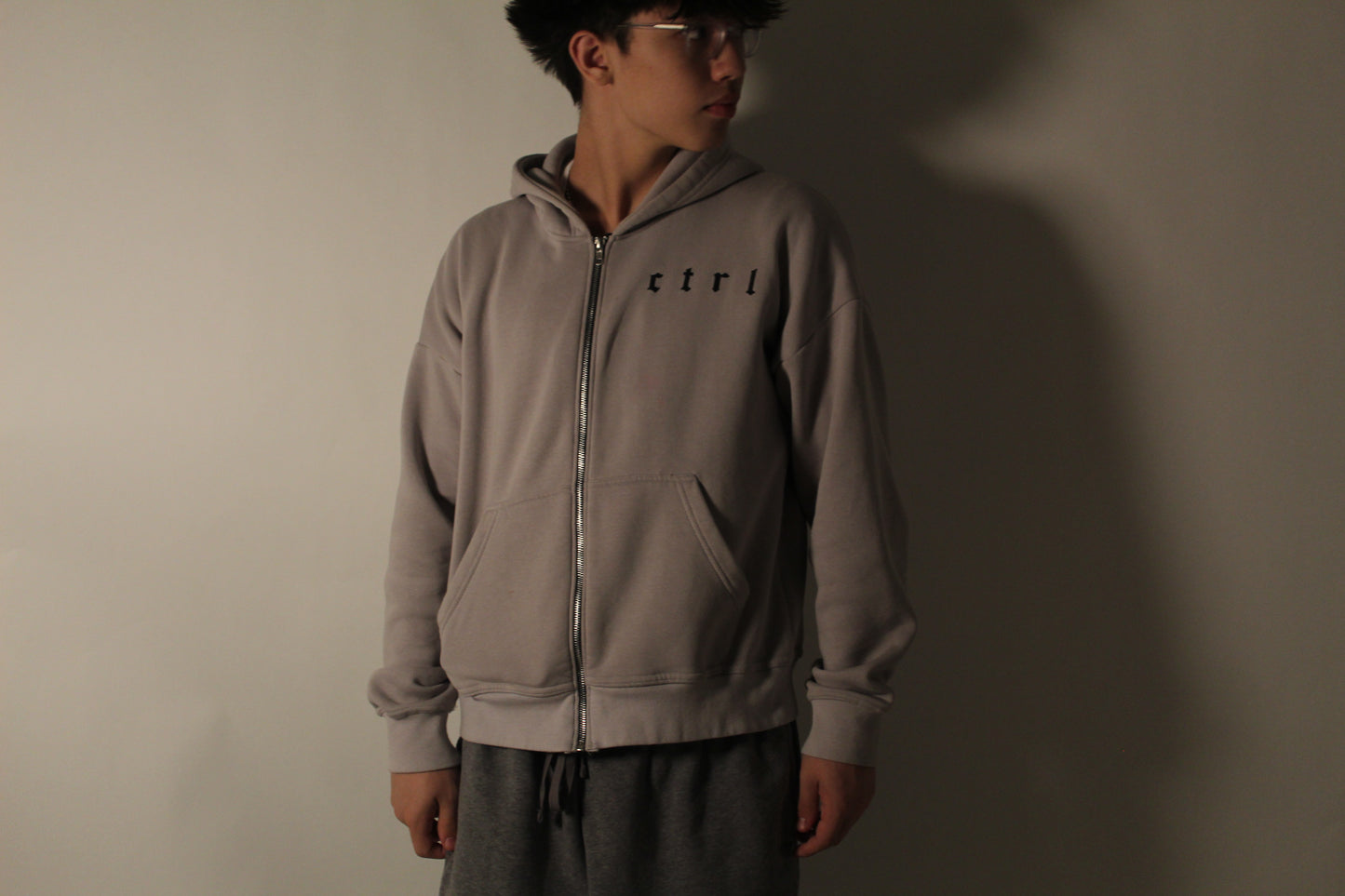 Vintage Grey Zip Up